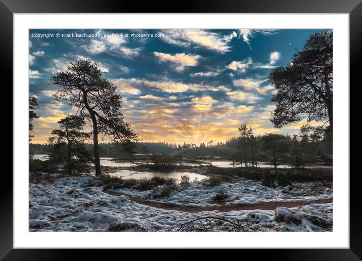 Seven years temporary lakes in Randboel Frederikshaab, Denmark Framed Mounted Print by Frank Bach