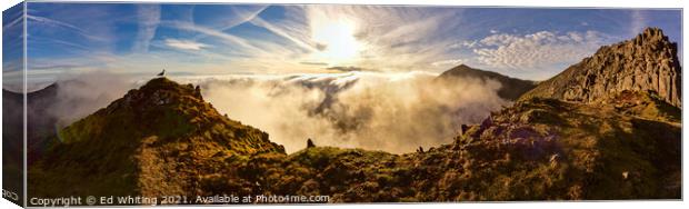 Crib Goch Canvas Print by Ed Whiting