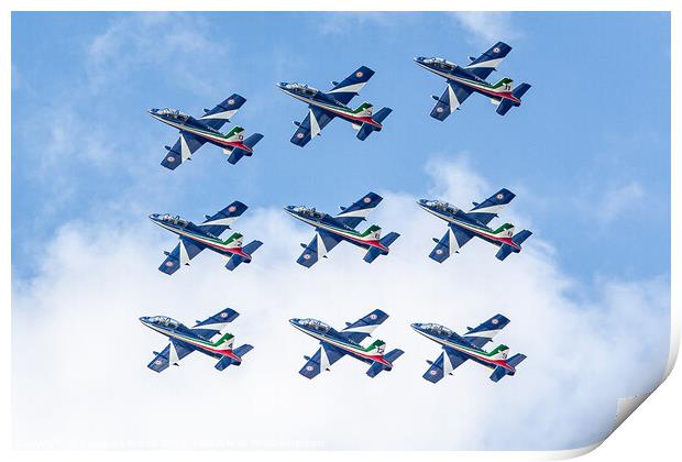 Frecce Tricolore Perfect Flying Print by Steve de Roeck