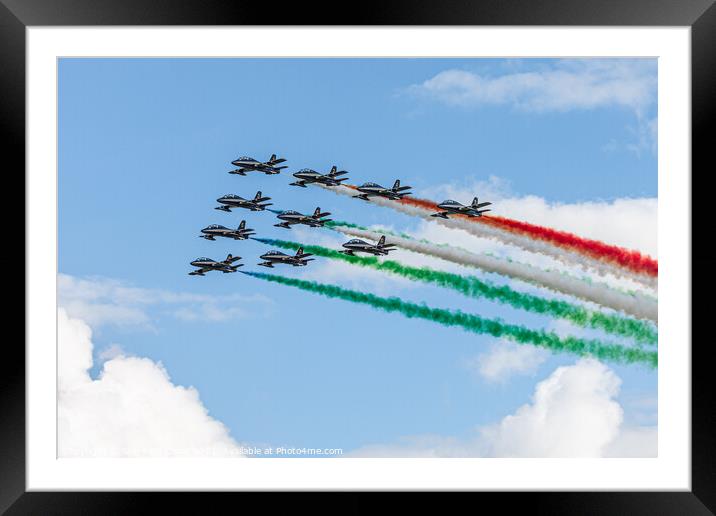 Frecce Tricolore Italian Display Team Show Their C Framed Mounted Print by Steve de Roeck