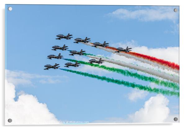Frecce Tricolore Italian Display Team Show Their C Acrylic by Steve de Roeck