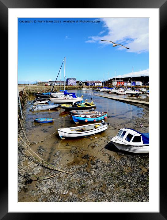 The beautiful Aberaeron Harbour Framed Mounted Print by Frank Irwin