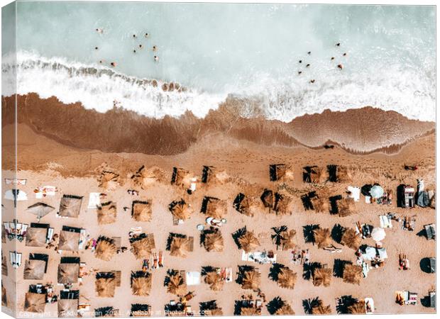Ocean Coastal Print, Aerial Beach Print Canvas Print by Radu Bercan