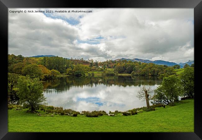 Loughrigg Tarn in the Lake District National Park Framed Print by Nick Jenkins