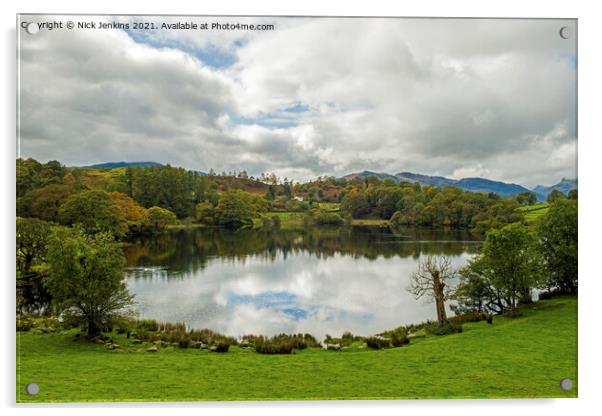 Loughrigg Tarn in the Lake District National Park Acrylic by Nick Jenkins