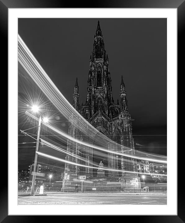 Monument light trails Framed Mounted Print by Kevin Ainslie