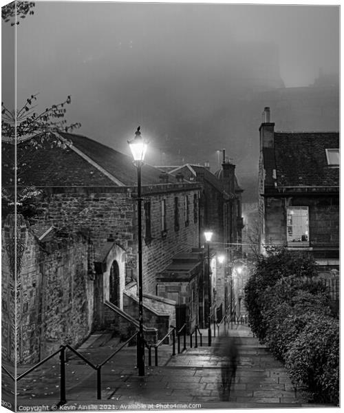 Castle in the fog  Canvas Print by Kevin Ainslie