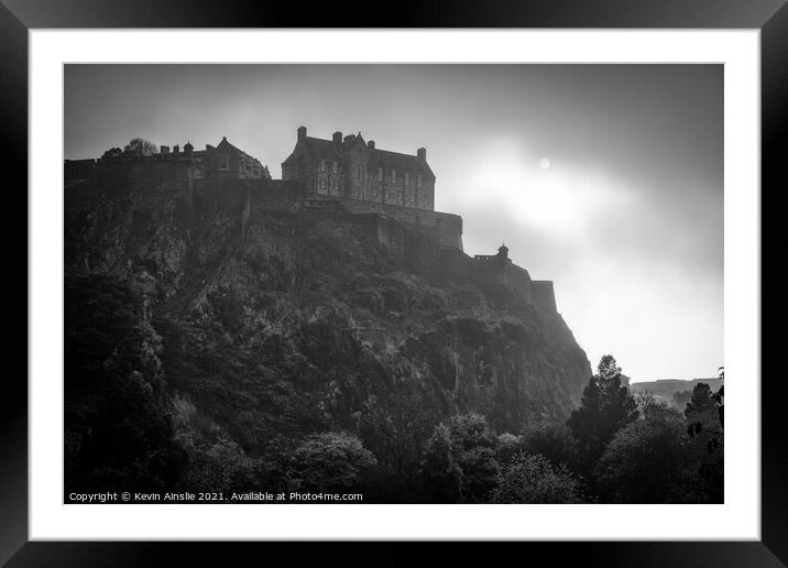 Castle in the mist Framed Mounted Print by Kevin Ainslie