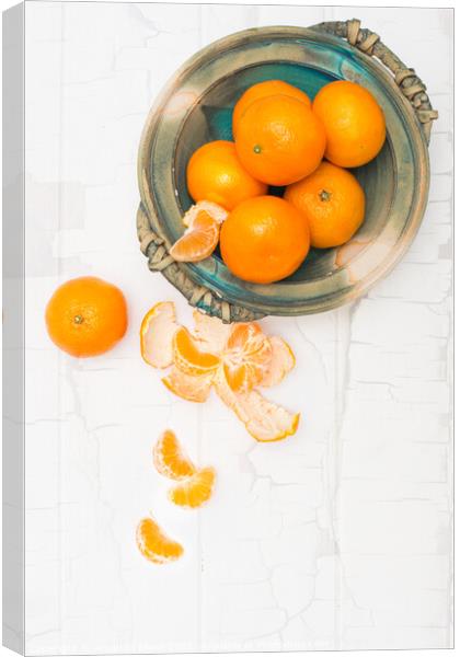 Christmas Clementines Canvas Print by Amanda Elwell