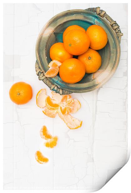 Christmas Clementines Print by Amanda Elwell