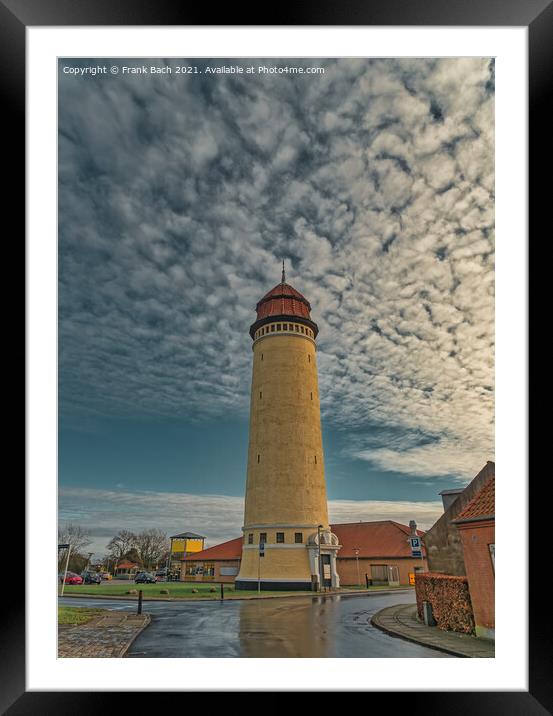 Old Water Tower made of concrete in Nysted, Denmark Framed Mounted Print by Frank Bach