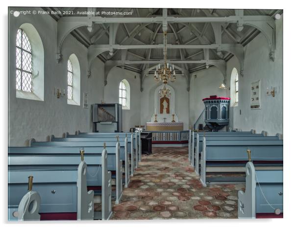 Vantore church near Nysted on Lolland in rural Denmark Acrylic by Frank Bach