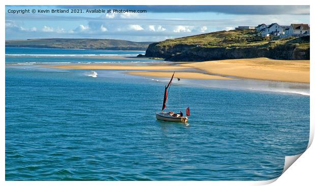 Hayle estuary and beach cornwall Print by Kevin Britland