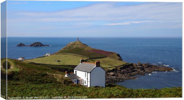 Cape Cornwall and the Brisions Canvas Print by Brian Pierce