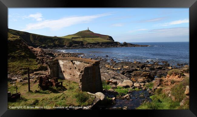 Cape Cornwall and the Kenidjack Valley Framed Print by Brian Pierce