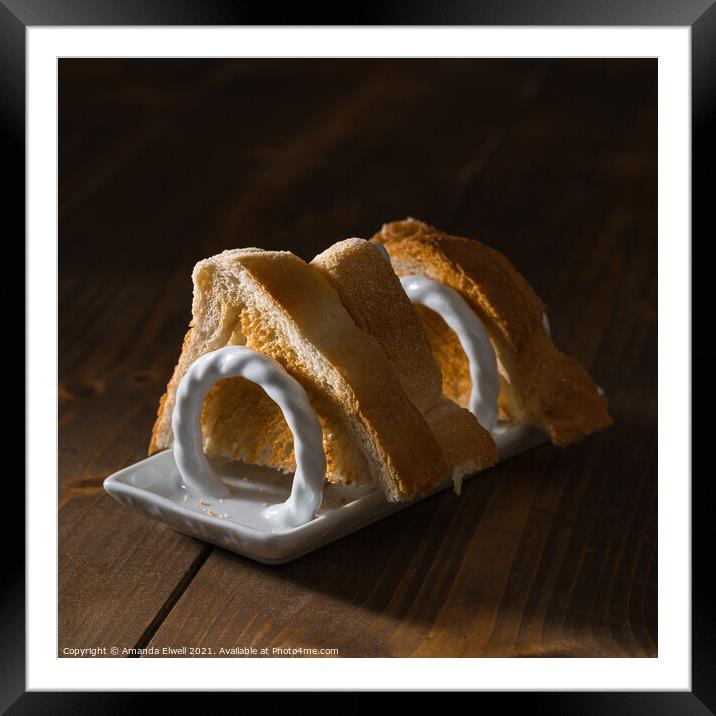 Slices Of Toast Framed Mounted Print by Amanda Elwell