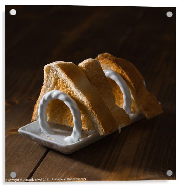 Slices Of Toast Acrylic by Amanda Elwell