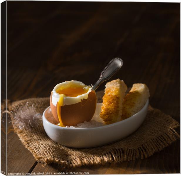 Boiled Egg Canvas Print by Amanda Elwell