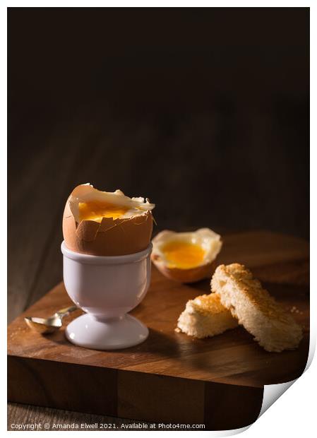 Soft Boiled Egg Print by Amanda Elwell