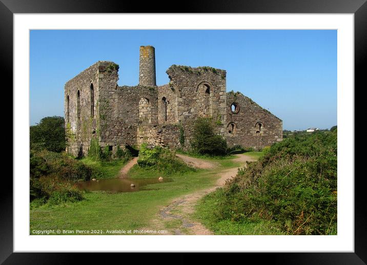 South Wheal Frances, Cornwall Framed Mounted Print by Brian Pierce
