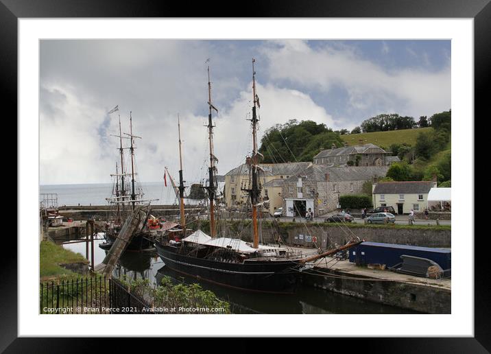 Charlestown Harbour, St Austell, Cornwall  Framed Mounted Print by Brian Pierce