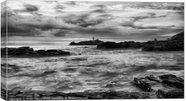 Godrevy Lighthouse, Gwithian, Hayle, Cornwall (Mon Canvas Print by Brian Pierce