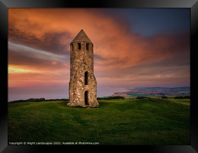 St Catherines Oratory Isle Of Wight Framed Print by Wight Landscapes