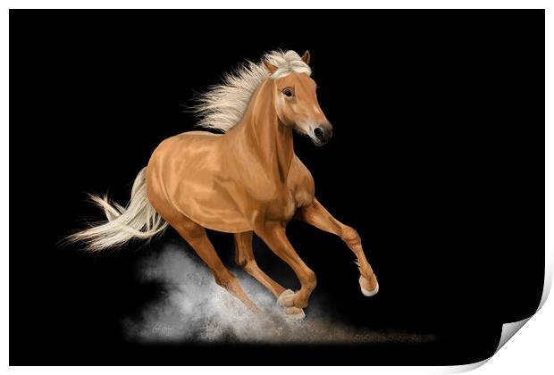 Palomino Horse Original Artwork Print by Carol Herbert