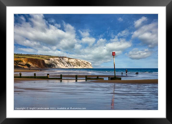 Sandown Beach Isle Of Wight Framed Mounted Print by Wight Landscapes