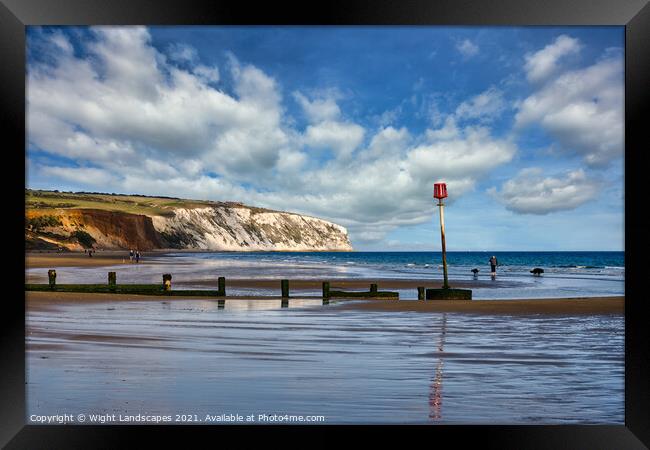 Sandown Beach Isle Of Wight Framed Print by Wight Landscapes