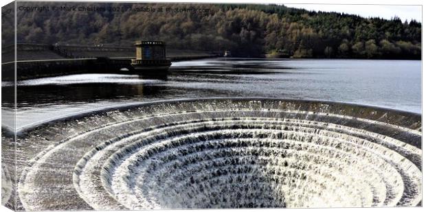 Ladybower Dam Wall Canvas Print by Mark Chesters