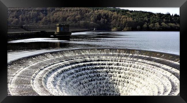 Ladybower Dam Wall Framed Print by Mark Chesters