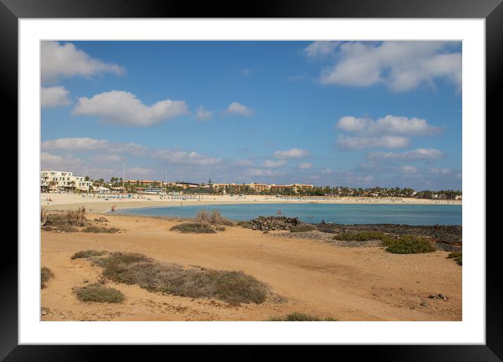 caleta de fuste, Fuerteventura, Spain Framed Mounted Print by chris smith