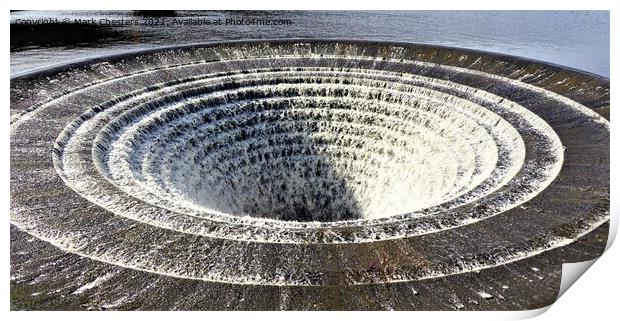 Don't Look Down, Ladybower Plug hole Print by Mark Chesters