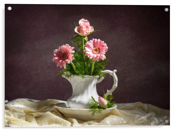 Floral Arrangement Acrylic by Amanda Elwell