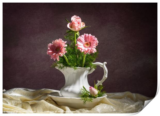 Floral Arrangement Print by Amanda Elwell