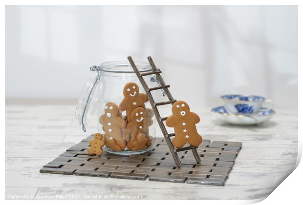 Gingerbread Jar Print by Amanda Elwell
