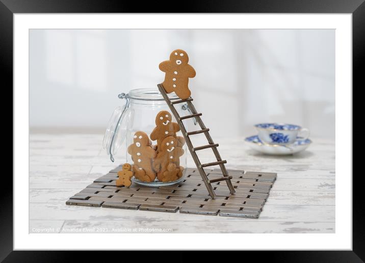 Gingerbread Ladder Framed Mounted Print by Amanda Elwell