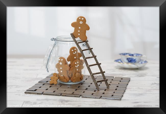 Gingerbread Ladder Framed Print by Amanda Elwell