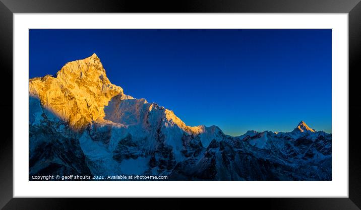 Khumbu Himalayas, Nepal Framed Mounted Print by geoff shoults