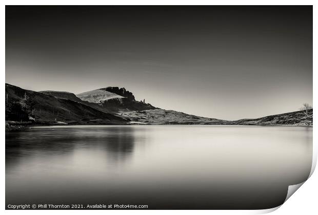 The Old Man of Storr No. 2 Monochrome. Print by Phill Thornton