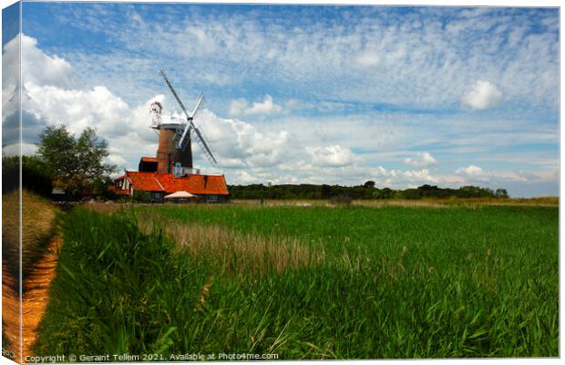 Cley Windmill, Cley-next-the-Sea, Norfolk, England, UK Canvas Print by Geraint Tellem ARPS