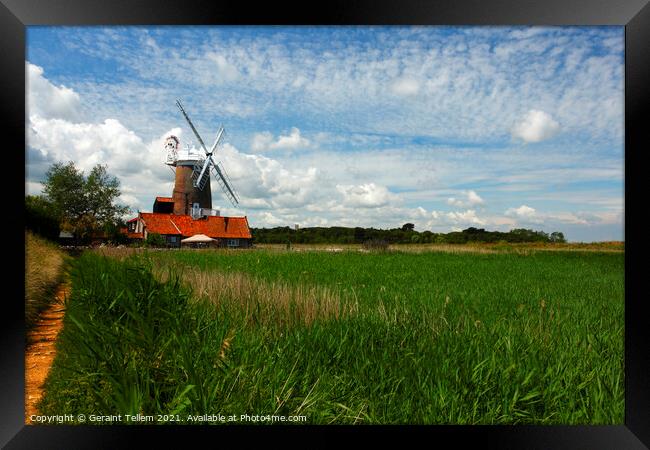 Cley Windmill, Cley-next-the-Sea, Norfolk, England, UK Framed Print by Geraint Tellem ARPS