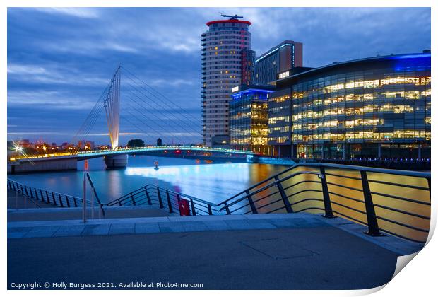 Salford Quays, Greater Manchester, England Media City Print by Holly Burgess