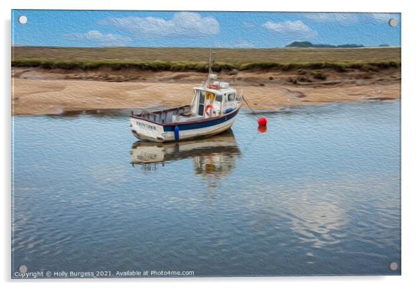 Norfolk Coast Burnham North Coast of Norfolk England Acrylic by Holly Burgess