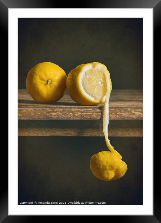 When Life Gives You Lemons Framed Mounted Print by Amanda Elwell
