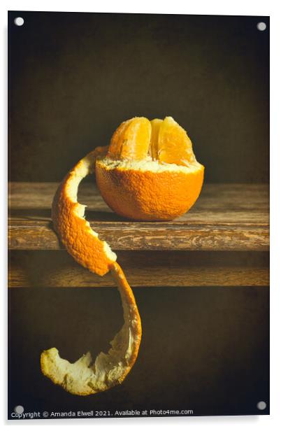 Single Orange Acrylic by Amanda Elwell