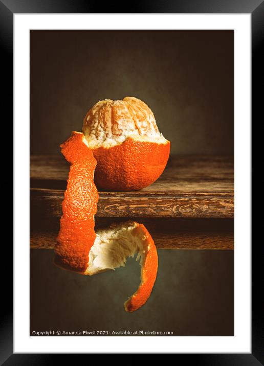 Orange Framed Mounted Print by Amanda Elwell
