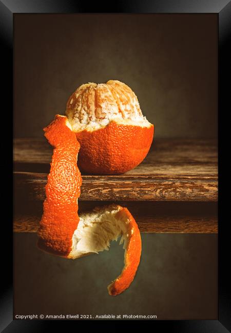 Orange Framed Print by Amanda Elwell