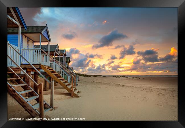Wells-next-the-sea Beach Sunset Norfolk Framed Print by David Powley